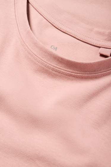 Damen - Langarmshirt - Slim Fit - dunkelrosa