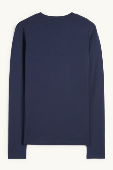 Damen - Langarmshirt - Slim Fit - dunkelblau