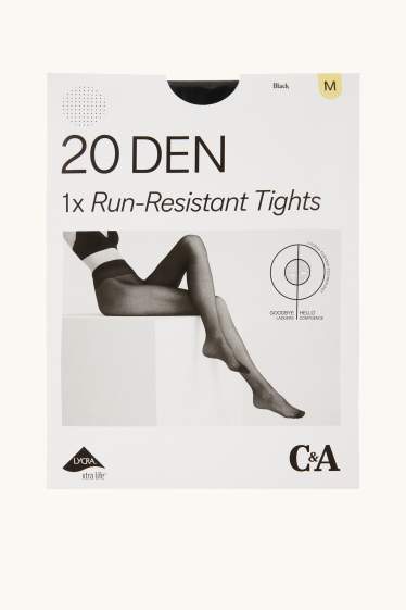 Damen - Feinstrumpfhose - LYCRA® XTRA LIFE™ - 20 DEN - schwarz