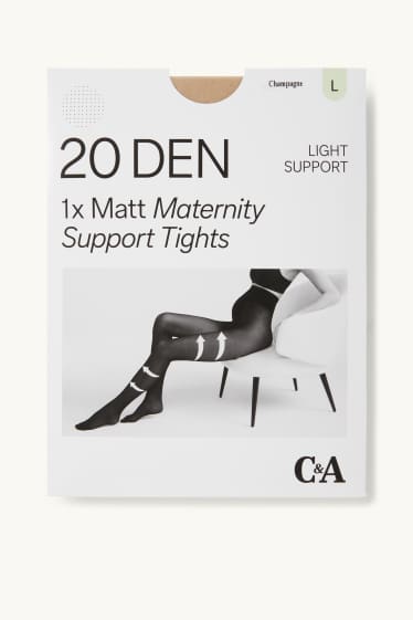 Femmes - Collants fins de grossesse - 20 DEN - couleur champagne