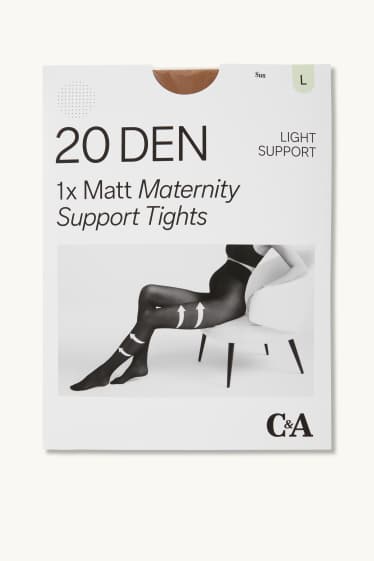 Femmes - Collants fins de grossesse - 20 DEN - beige