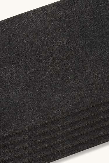 Dames - Set van 6 paar - nylon kniekousen - 20 DEN - zwart