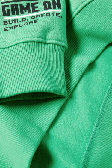 Enfants garçons - Minecraft - sweat à capuche - vert