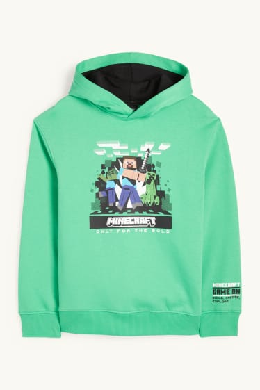 Enfants garçons - Minecraft - sweat à capuche - vert
