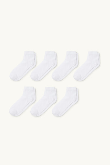 Bărbați - Multipack 7 perechi - șosete scurte - alb