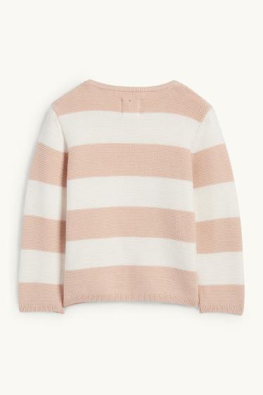 Baby Girls - Baby jumper - striped - light beige