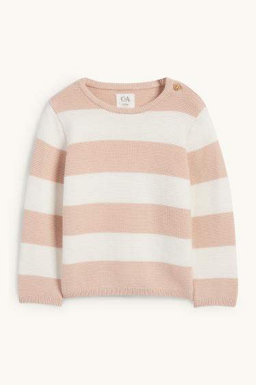 Baby Girls - Baby jumper - striped - light beige