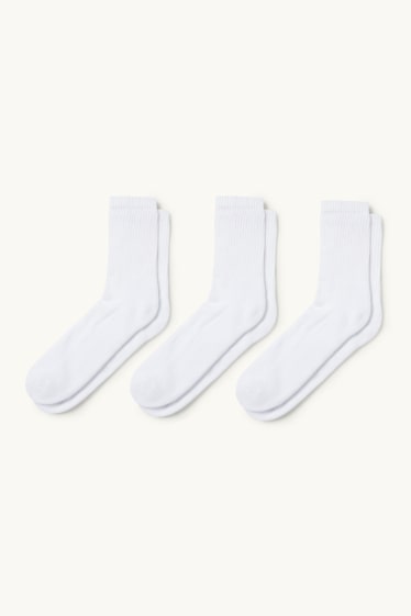 Femmes - Lot de 3 paires - chaussettes de tennis - blanc