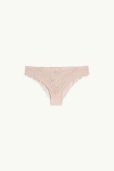 Femmes - Culotte brésilienne - rose