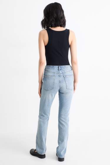 Femmes - Vintage straight jean - mid waist - LYCRA® - jean bleu