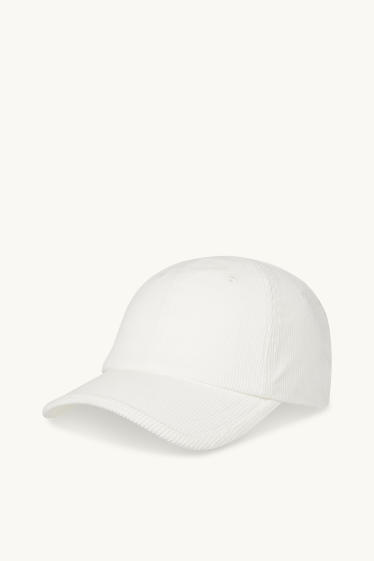 Damen - Cord-Cap - weiß