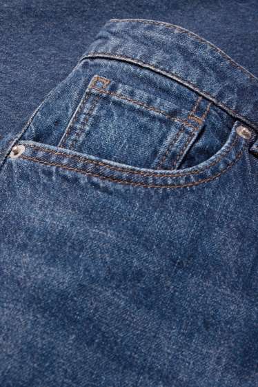 Women - Wide leg jeans - high waist - blue denim