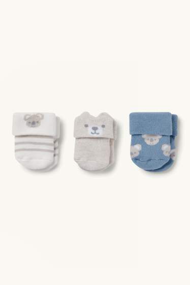 Baby Jungen - Multipack 3er - Koala - Erstlingssocken mit Motiv - blau