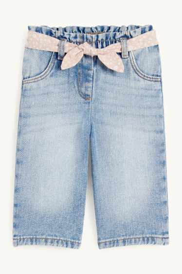 Baby Girls - Baby wide leg jeans - denim-light blue