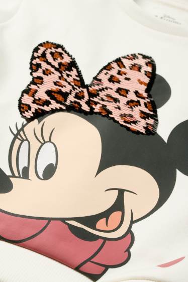 Děti - dívky - Minnie Mouse - mikina - krémově bílá