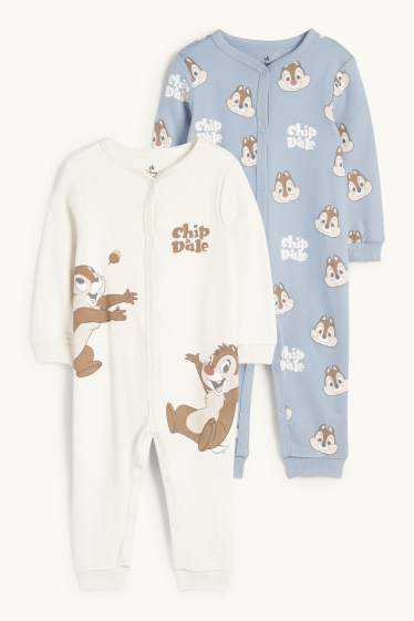 Baby Boys - Multipack of 2 - Chip ‘n’ Dale - baby sleepsuit - blue