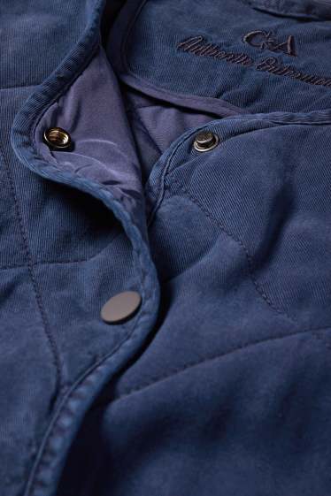 Dámské - Prošívaná bunda - tmavomodrá