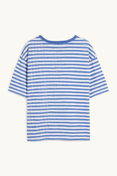 Dona - Samarreta de màniga curta - relaxed fit - de ratlles - blau/blanc