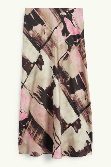 Femmes - Jupe - à motif - beige