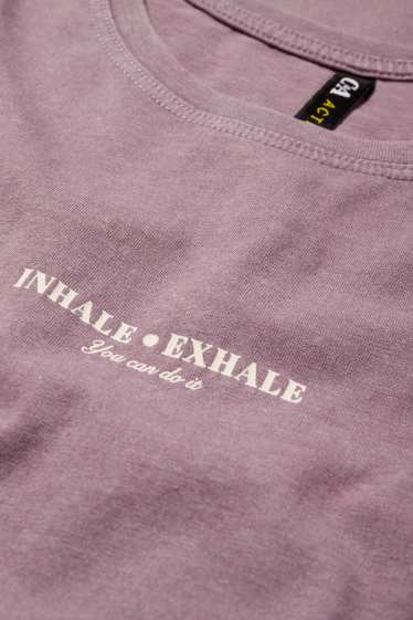 Donna - T-shirt sportiva - viola melange