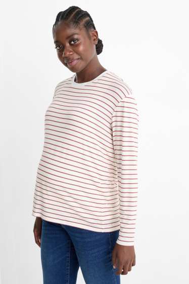 Women - Nursing top - polka dot - cremewhite