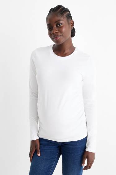 Femmes - Lot de 2 - hauts à manches longues de grossesse - noir