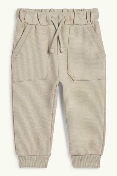 Baby Boys - Baby outfit - ribbed - 2 piece - beige