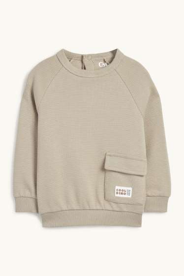 Baby Boys - Baby outfit - ribbed - 2 piece - beige