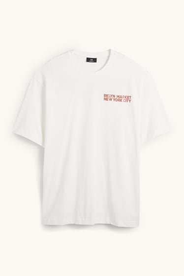 Herren - T-Shirt - Relaxed Fit - weiß