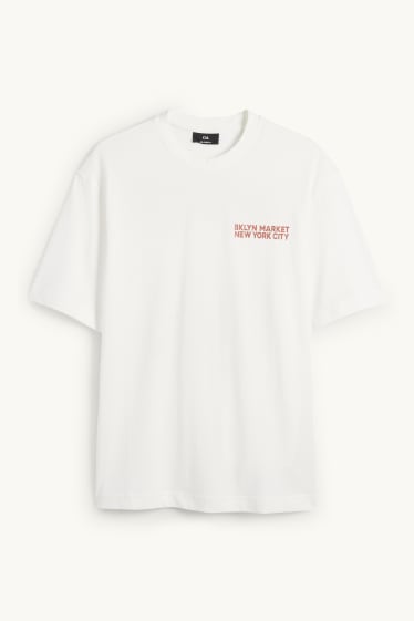 Herren - T-Shirt - Relaxed Fit - weiß