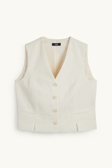 Women - Business waistcoat - loose fit - cremewhite