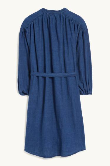 Women - Denim shirt dress - blue denim