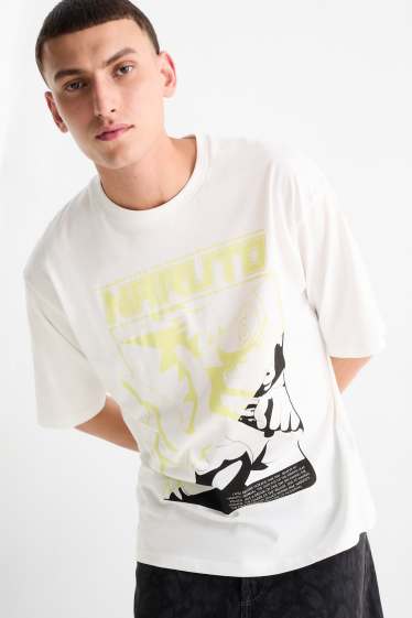 Hommes - T-shirt - oversize - Naruto - blanc