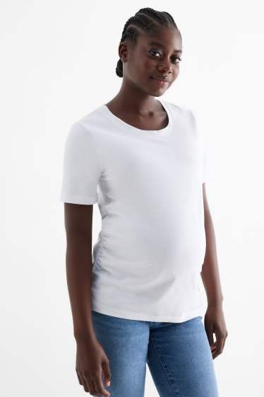 Dámské - Multipack 2 ks - těhotenské tričko - bílá