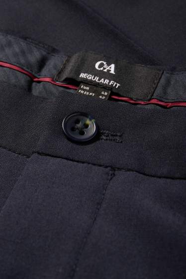 Herren - Baukasten-Hose - Regular Fit - Flex - Schurwoll-Mix - dunkelblau