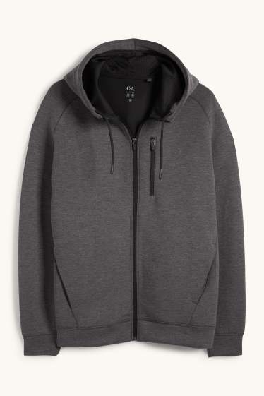 Home - Jaqueta tècnica amb caputxa - gris fosc jaspiat