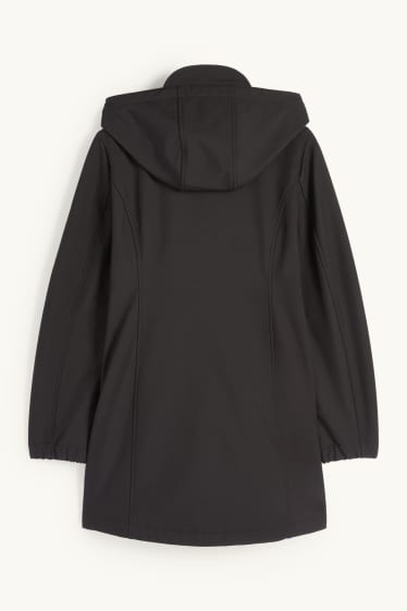 Femmes - Veste souple de grossesse avec capuche et empiècement porte-bébé - noir