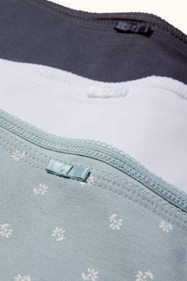 Femmes - Lot de 3 - shortys - bleu / blanc