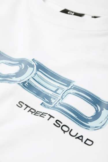 Hommes - T-shirt - relaxed fit - blanc