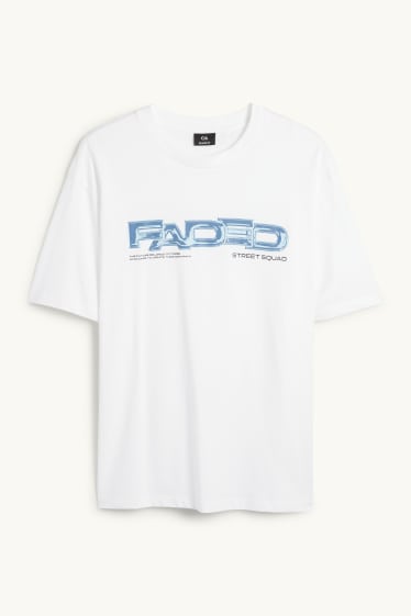 Hommes - T-shirt - relaxed fit - blanc