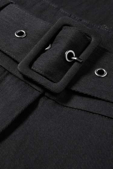 Donna - Shorts con cintura - vita alta - nero