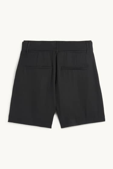 Donna - Shorts con cintura - vita alta - nero