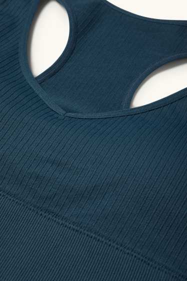 Femmes - Soutien-gorge de sport - ampliforme - sans coutures - vert foncé