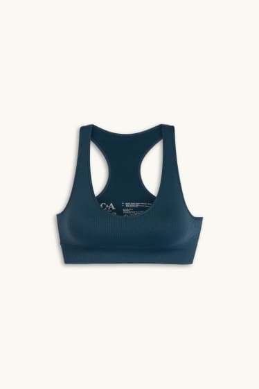 Femmes - Soutien-gorge de sport - ampliforme - sans coutures - vert foncé