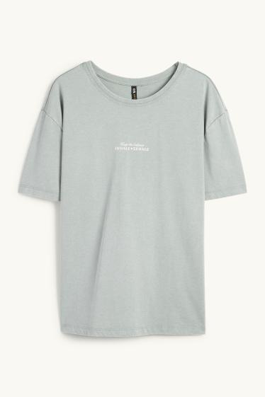 Donna - T-shirt sportiva - verde chiaro