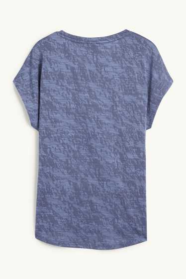 Femmes - Haut de sport - finition texturée - bleu foncé