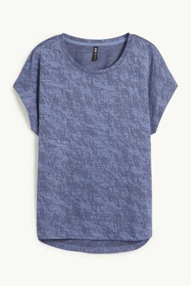 Femmes - Haut de sport - finition texturée - bleu foncé