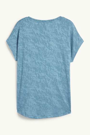 Damen - Funktions-Shirt - strukturiert - dunkeltürkis