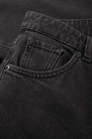 Damen - Baggy Jeans - Mid Waist - dunkeljeansgrau