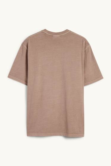 Herren - T-Shirt - Relaxed Fit - hellbraun